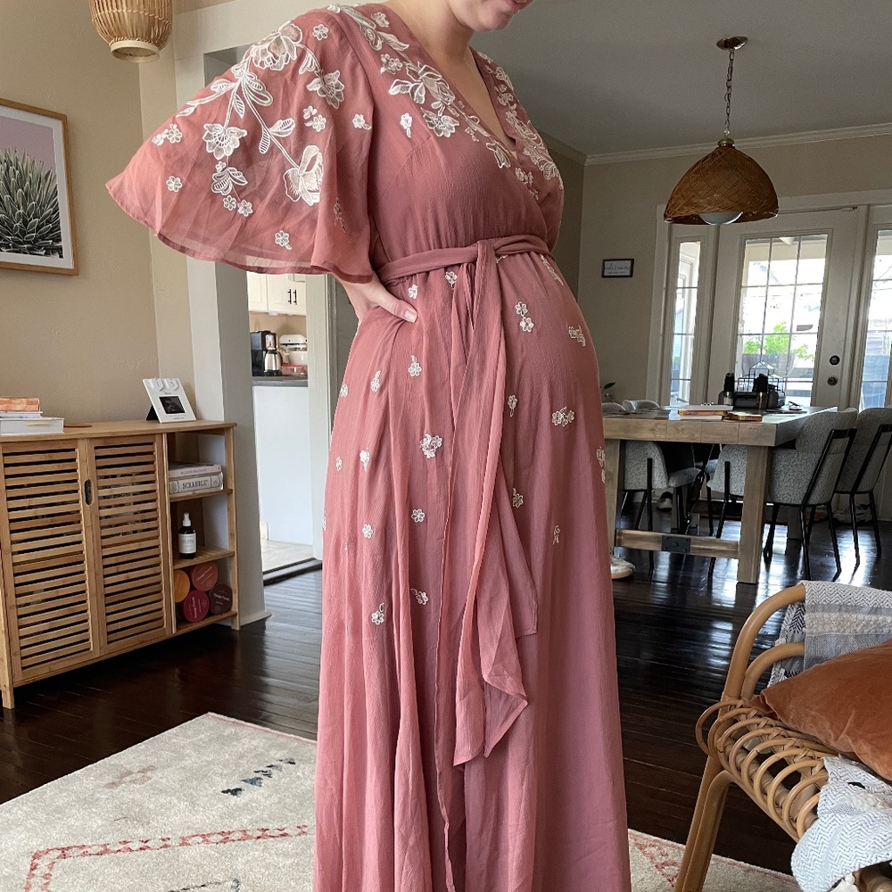 Maternity floor length dress